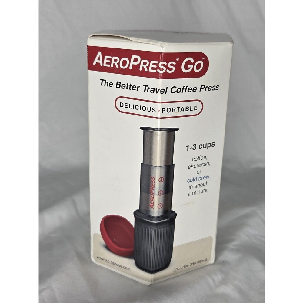AeroPress Go Portable Coffee Maker 3 in 1 Compact Travel Brewer Press 100 Filter